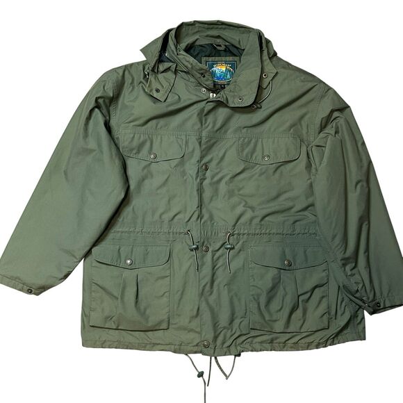 Hodgman 2-Pc Hunting Coat Waterproof XL Green Hooded with Zip Out Fleece Jacket - Picture 2 of 14